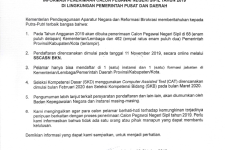 Formasi Cpns 2019 Provinsi Kabupaten Kota Trendingnesia