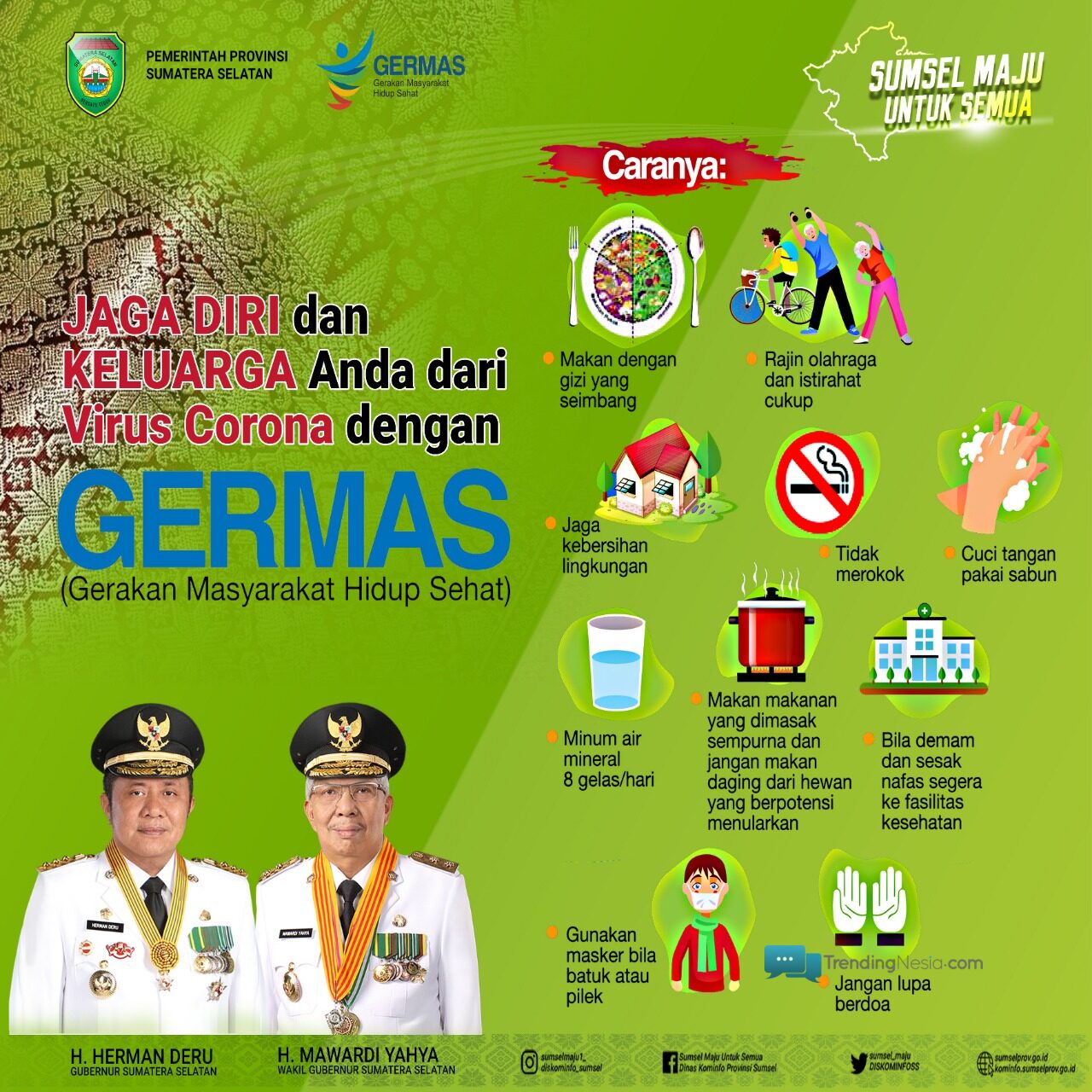 Germas Virus Corona Di Sumatera Selatan
