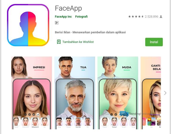 face app yg lagi hits