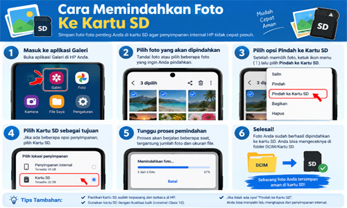 Cara Memindahkan Foto Ke Kartu SD