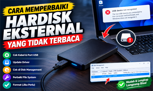 Cara Memperbaiki Hardisk Eksternal yang Tidak Terbaca