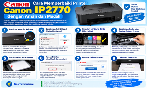 Cara Memperbaiki Printer Canon IP2770 dengan Aman dan Mudah