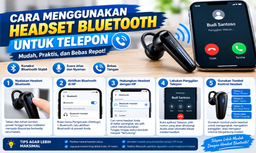 Cara Menggunakan Headset Bluetooth Untuk Telepon