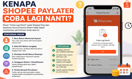 Kenapa Shopee Paylater Coba Lagi Nanti? Begini Penjelasannya!